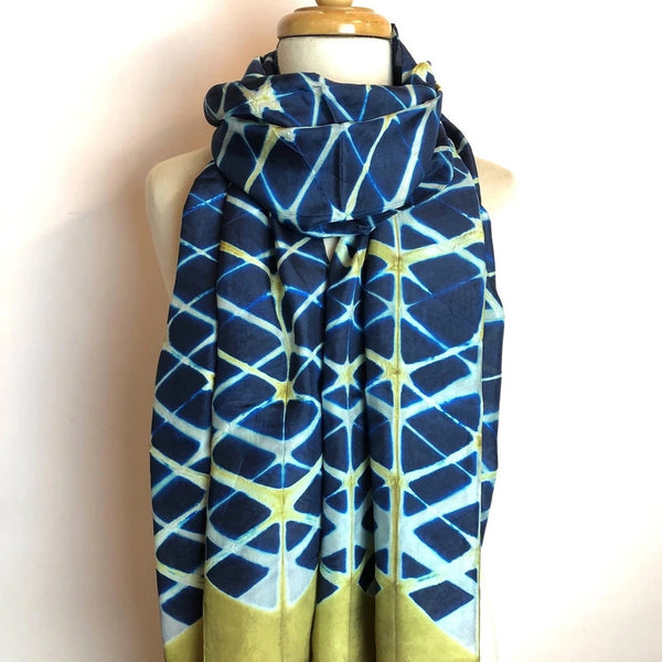 Grace - Itajime Silk Scarf