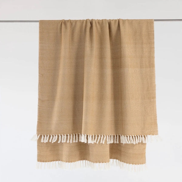 Mechot Throw Blanket -Handwoven Ethiopian Cotton Artisan-Made, Soft and Cozy Blanket